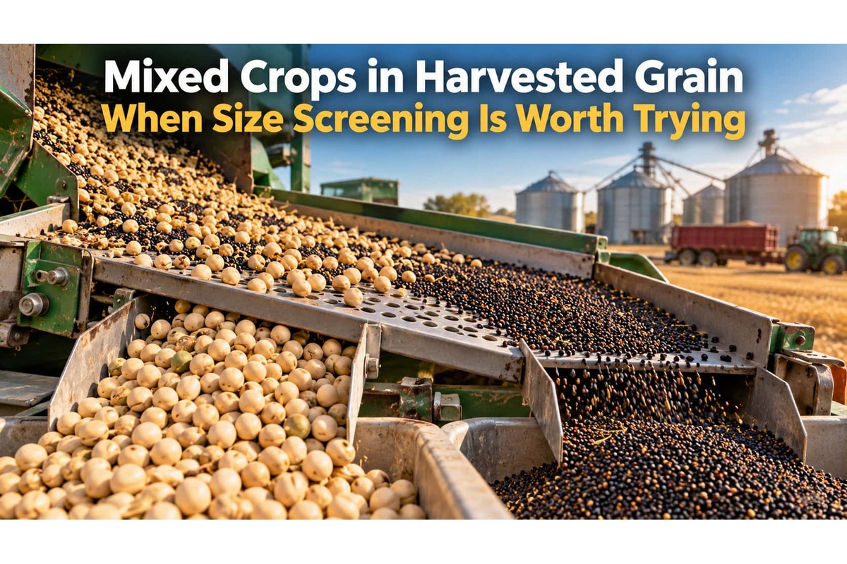Two crops mixed after harvest? Can you separate them by seed size?